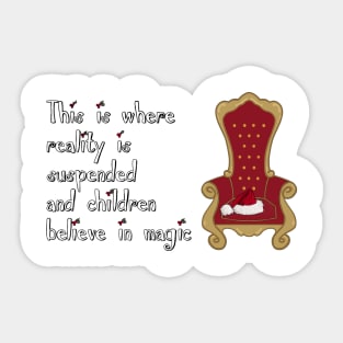 Santa Clause Chair Sticker